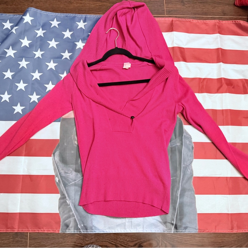Pink Hooded Sweater